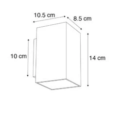 QAZQA Moderne Wandlamp Zwart Vierkant - Sandy 6 QAZQA Moderne Wandlamp Zwart Vierkant - Sandy -Leenbakker Winkel 1000015344 0102