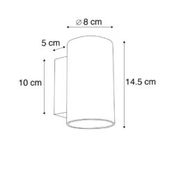 QAZQA Smart Design Wandlamp Zwart Incl. WiFi GU10 - Sandy -Leenbakker Winkel 1000015359 0102