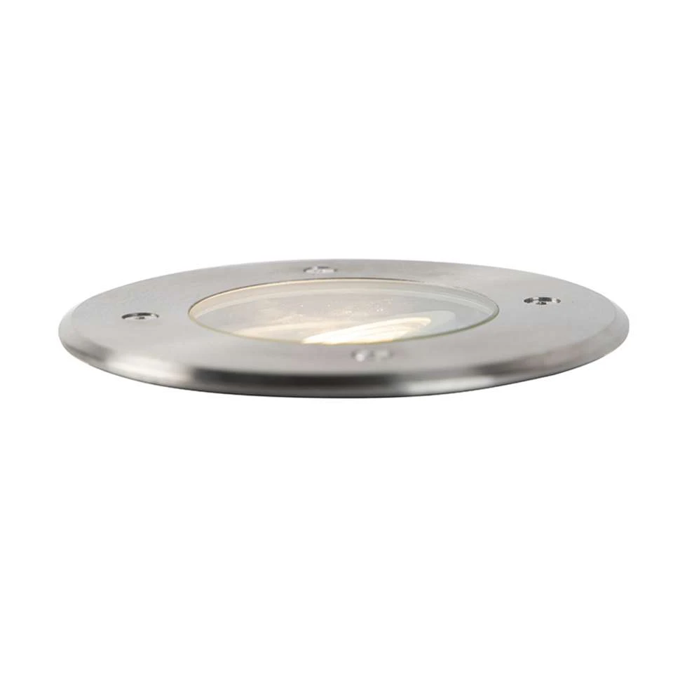 QAZQA Moderne Grondspot Staal 16,5 Cm IP67 - Basic Round 2 QAZQA Moderne Grondspot Staal 16,5 Cm IP67 - Basic Round - Afbeelding 2