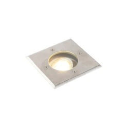 QAZQA Moderne Grondspot Staal 13,5 Cm IP67 - Basic Square