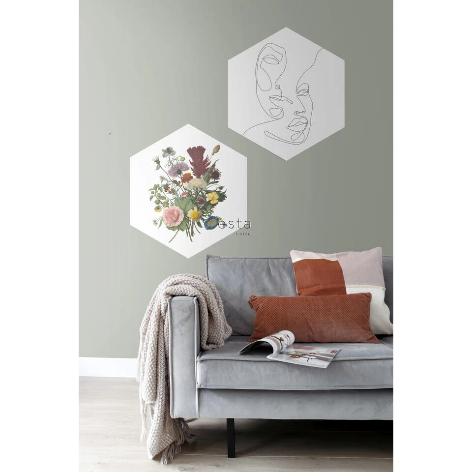 ESTAhome Muursticker - Boeket - Groen, Roze En Geel - 70 X 81 Cm - 158998 4 ESTAhome Muursticker - Boeket - Groen, Roze En Geel - 70 X 81 Cm - 158998 - Afbeelding 4
