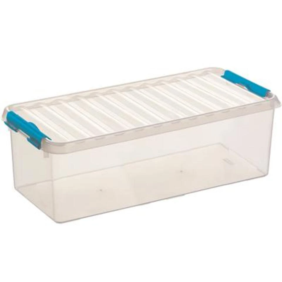 Q-line Opbergbox 9,5L Transparant Blauw 1 Q-line Opbergbox 9,5L Transparant Blauw
