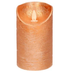 Anna's Collection Stompkaars - Oranje - LED Kaars - 12 Cm