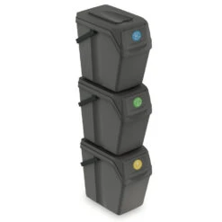 Uitgelichte producten 23 Prosperplast Afvalscheidingsbak - 3 St - Grijs - Kunststof - 25 L