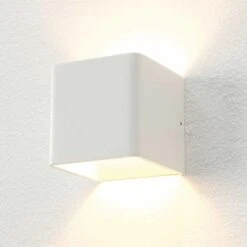 Artdelight Wandlamp Fulda - 1 Lichts - 10 X10 Cm - Wit