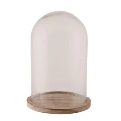 Merkloos Bellatio Design Stolp - Glas - Houten Plateau - 25 X 17 Cm