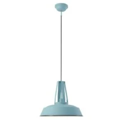 Mexlite Hanglamp - 1 Lichts - 42x200 Cm - Blauw