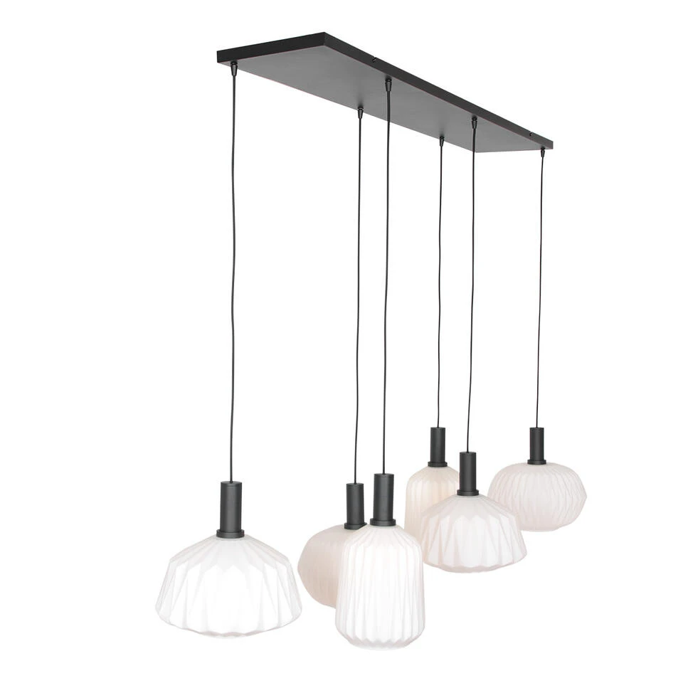 Steinhauer Hanglamp Verre - 6 Lichts - 150x160 Cm - Zwart 2 Steinhauer Hanglamp Verre - 6 Lichts - 150x160 Cm - Zwart - Afbeelding 2