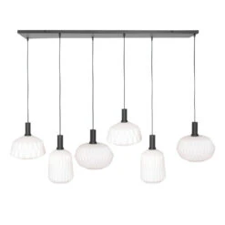 Steinhauer Hanglamp Verre - 6 Lichts - 150x160 Cm - Zwart