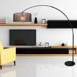 Steinhauer Vloerlamp Sparkled - 1 Lichts - 130-190x230 Cm - Zwart -Leenbakker Winkel 1000023049 0102