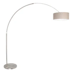Steinhauer Vloerlamp Sparkled - 1 Lichts - 130-190x230 Cm - Staal