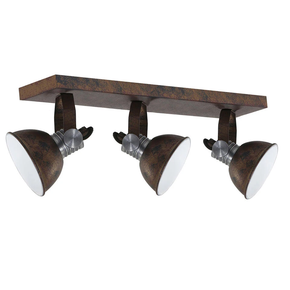 Steinhauer Spot Brooklyn - 3 Lichts - 61x16 Cm - Bruin 1 Steinhauer Spot Brooklyn - 3 Lichts - 61x16 Cm - Bruin