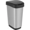 Rotho Afvalbak Twist 39 X 29 X 67 Cm 50 L Polypropyleen Zilver