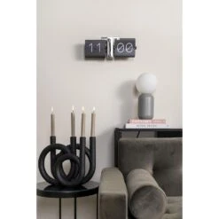 Leitmotiv Tafellamp Gala - IJzer Muisgrijs Met Glazen Bal - 32x15cm -Leenbakker Winkel 1000024812 0111