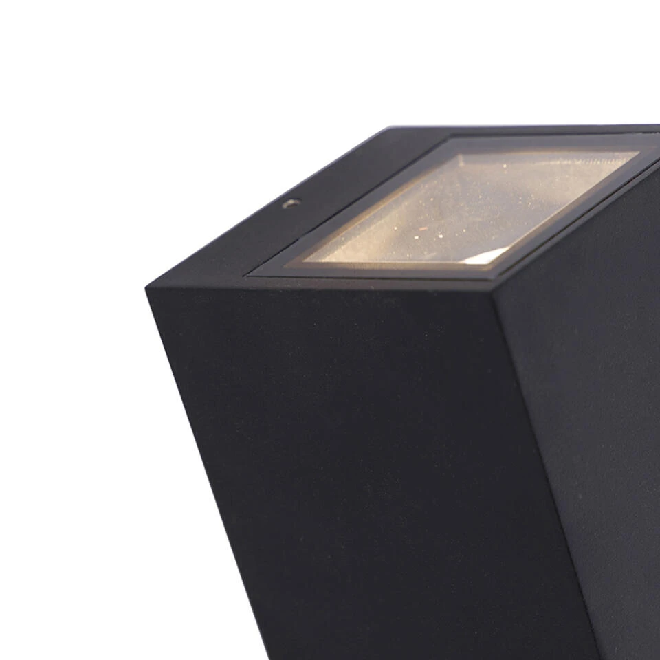 QAZQA Moderne Wandlamp Zwart GU10 AR70 IP54 - Baleno II 2 QAZQA Moderne Wandlamp Zwart GU10 AR70 IP54 - Baleno II - Afbeelding 2