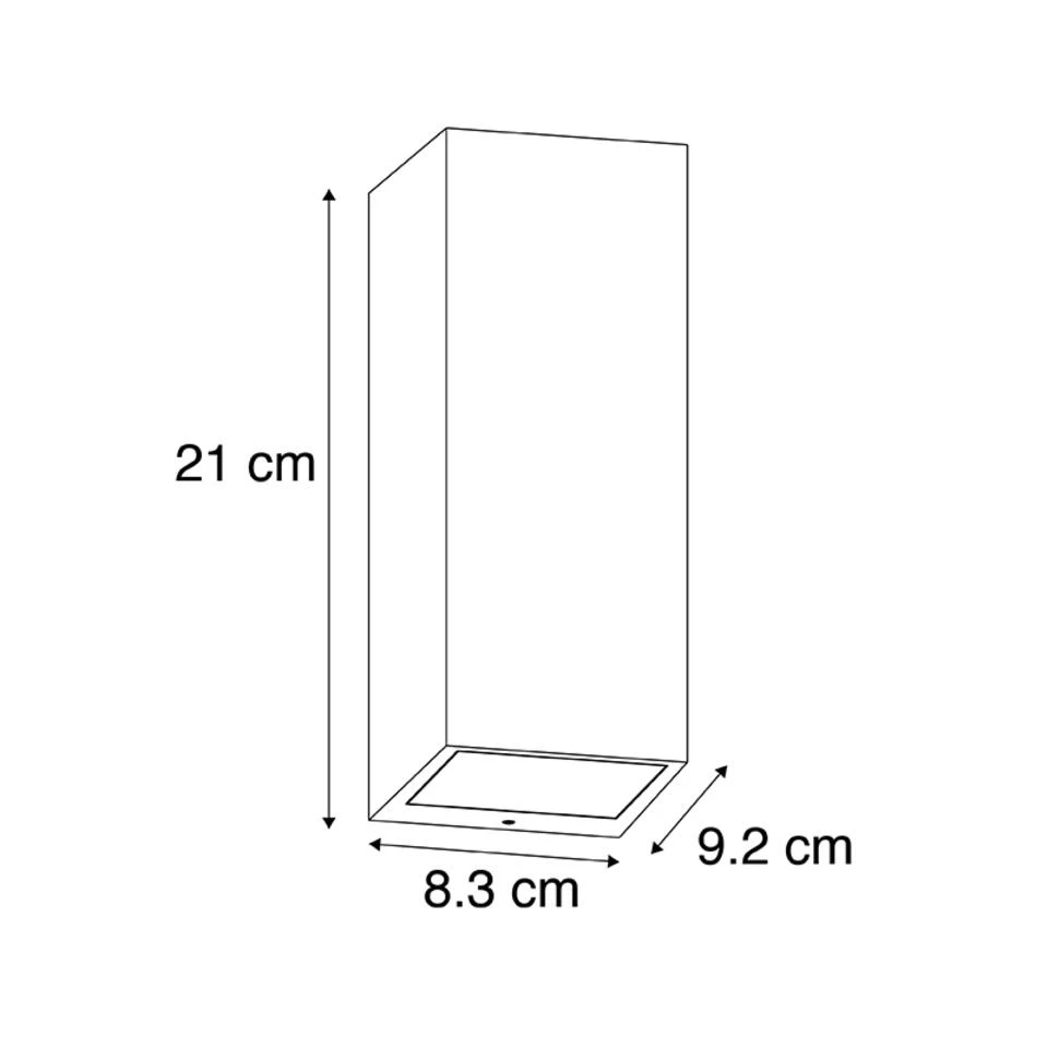 QAZQA Moderne Wandlamp Zwart GU10 AR70 IP54 - Baleno II 3 QAZQA Moderne Wandlamp Zwart GU10 AR70 IP54 - Baleno II - Afbeelding 3