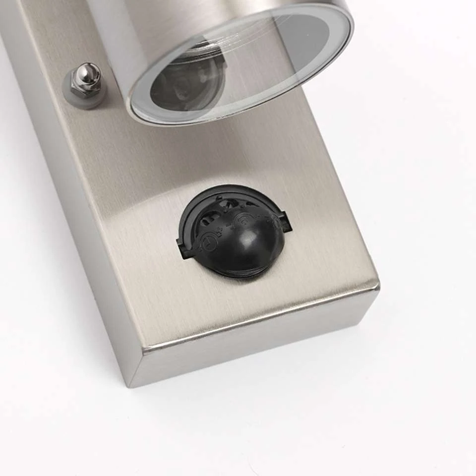 QAZQA Buitenwandlamp Staal IP44 Met Bewegingssensor - Duo 3 QAZQA Buitenwandlamp Staal IP44 Met Bewegingssensor - Duo - Afbeelding 3