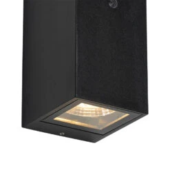 QAZQA Wandlamp Zwart IP44 Met Licht-donker Sensor - Baleno II -Leenbakker Winkel 1000025100 0103