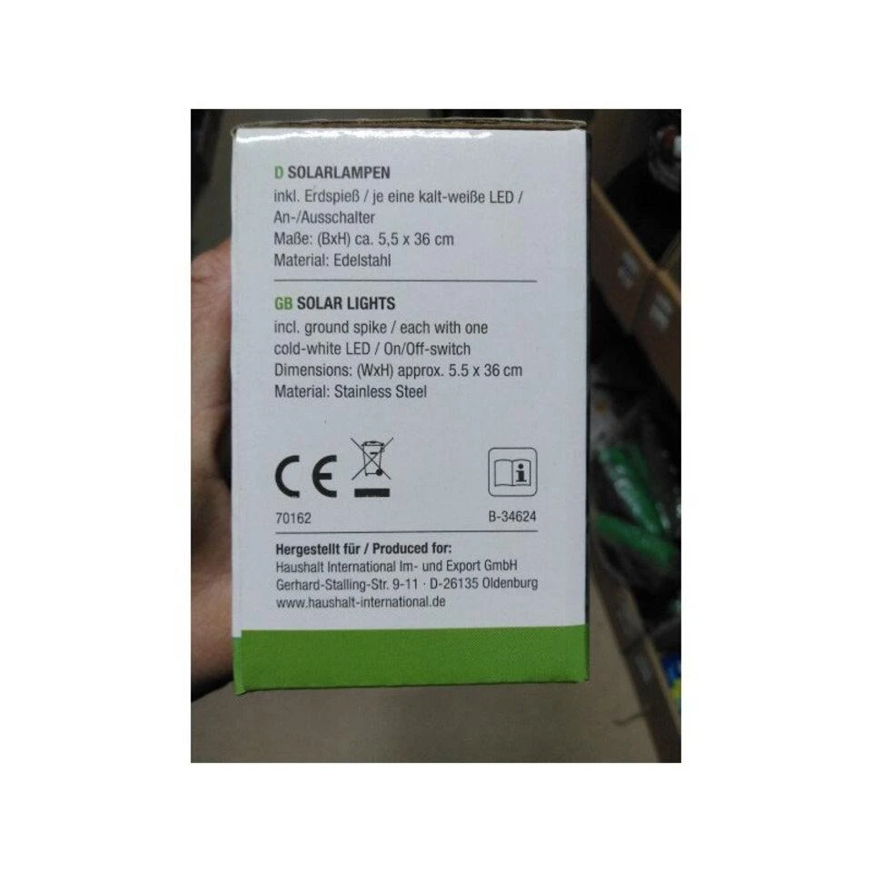 Prikspotjes - 4 Stuks - Zilverkleurig - Solar Tuinverlichting - 37 Cm 3 Prikspotjes - 4 Stuks - Zilverkleurig - Solar Tuinverlichting - 37 Cm - Afbeelding 3