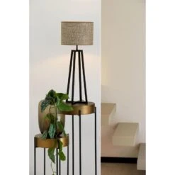 Lampvoet Miley - Zwart - 21x21x56 Cm -Leenbakker Winkel 1000026808 0110