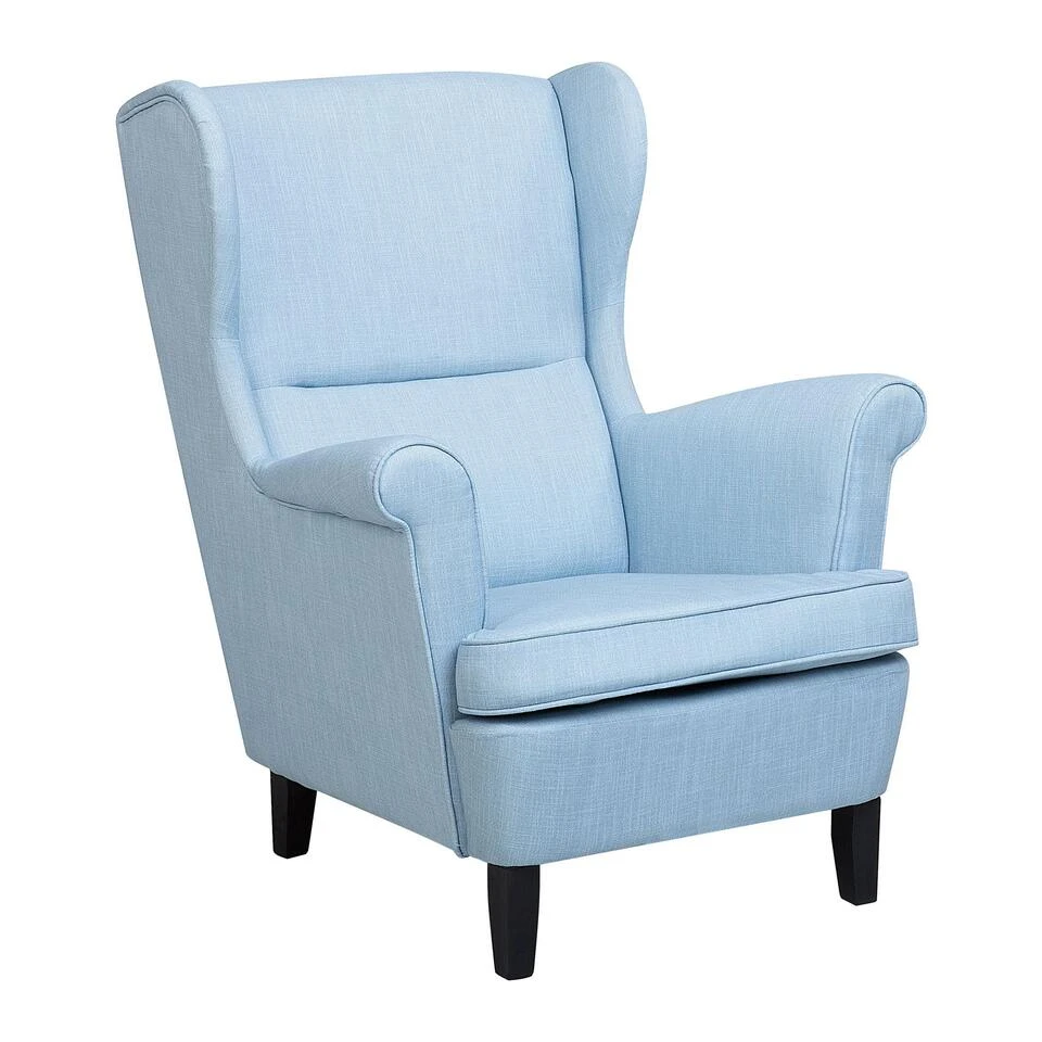Beliani Oorfauteuil ABSON - Blauw Polyester 1 Beliani Oorfauteuil ABSON - Blauw Polyester