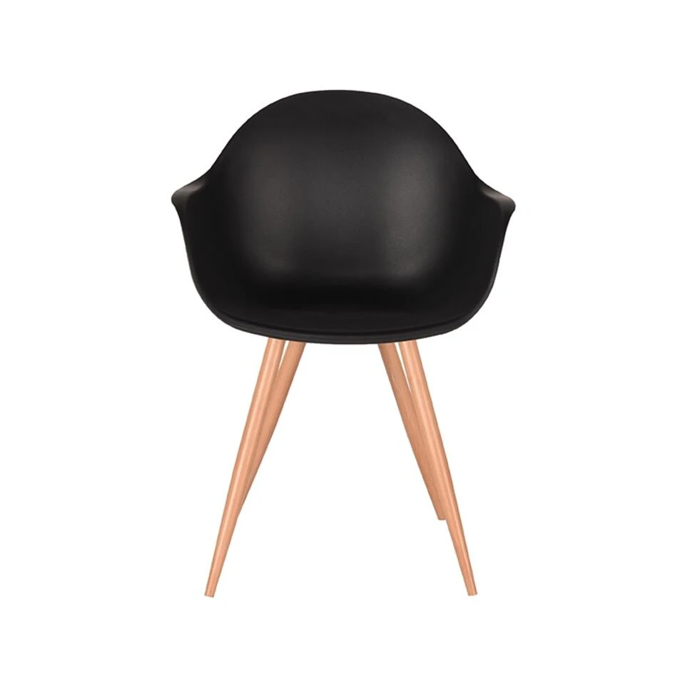 LABEL51 Eetkamerstoel Parma - Zwart - Kunststof 3 LABEL51 Eetkamerstoel Parma - Zwart - Kunststof - Afbeelding 3