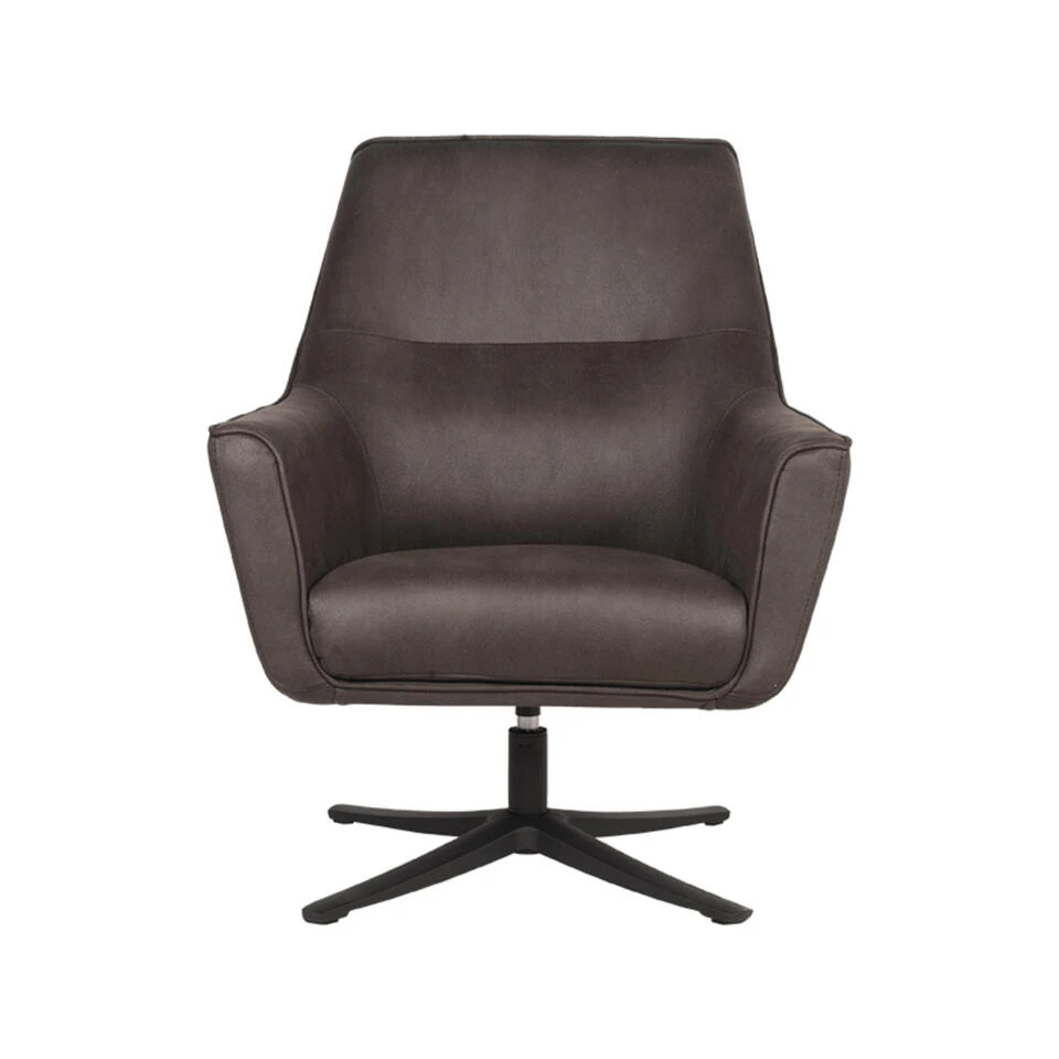 LABEL51 Fauteuil Tod - Antraciet - Microfiber 2 LABEL51 Fauteuil Tod - Antraciet - Microfiber - Afbeelding 2
