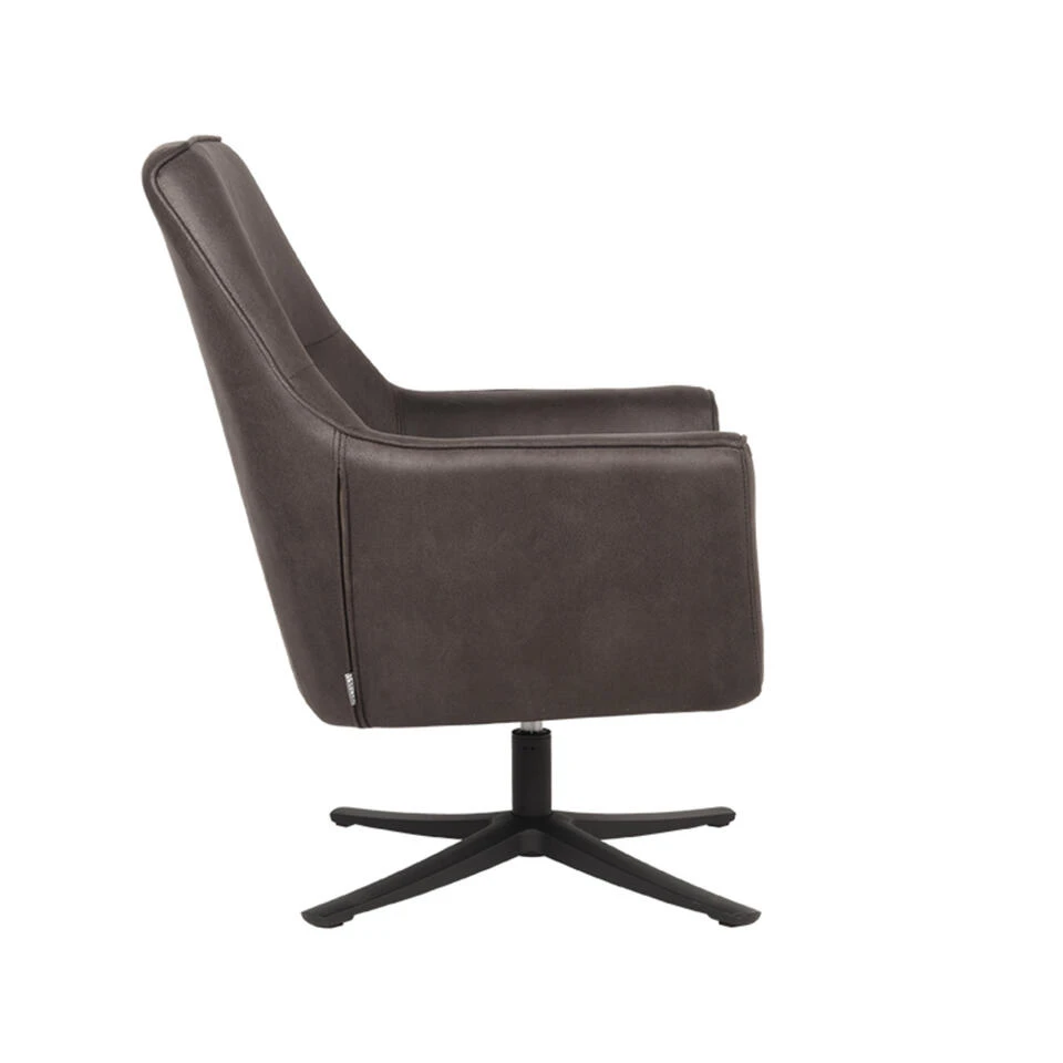 LABEL51 Fauteuil Tod - Antraciet - Microfiber 3 LABEL51 Fauteuil Tod - Antraciet - Microfiber - Afbeelding 3