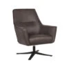 LABEL51 Fauteuil Tod - Antraciet - Microfiber
