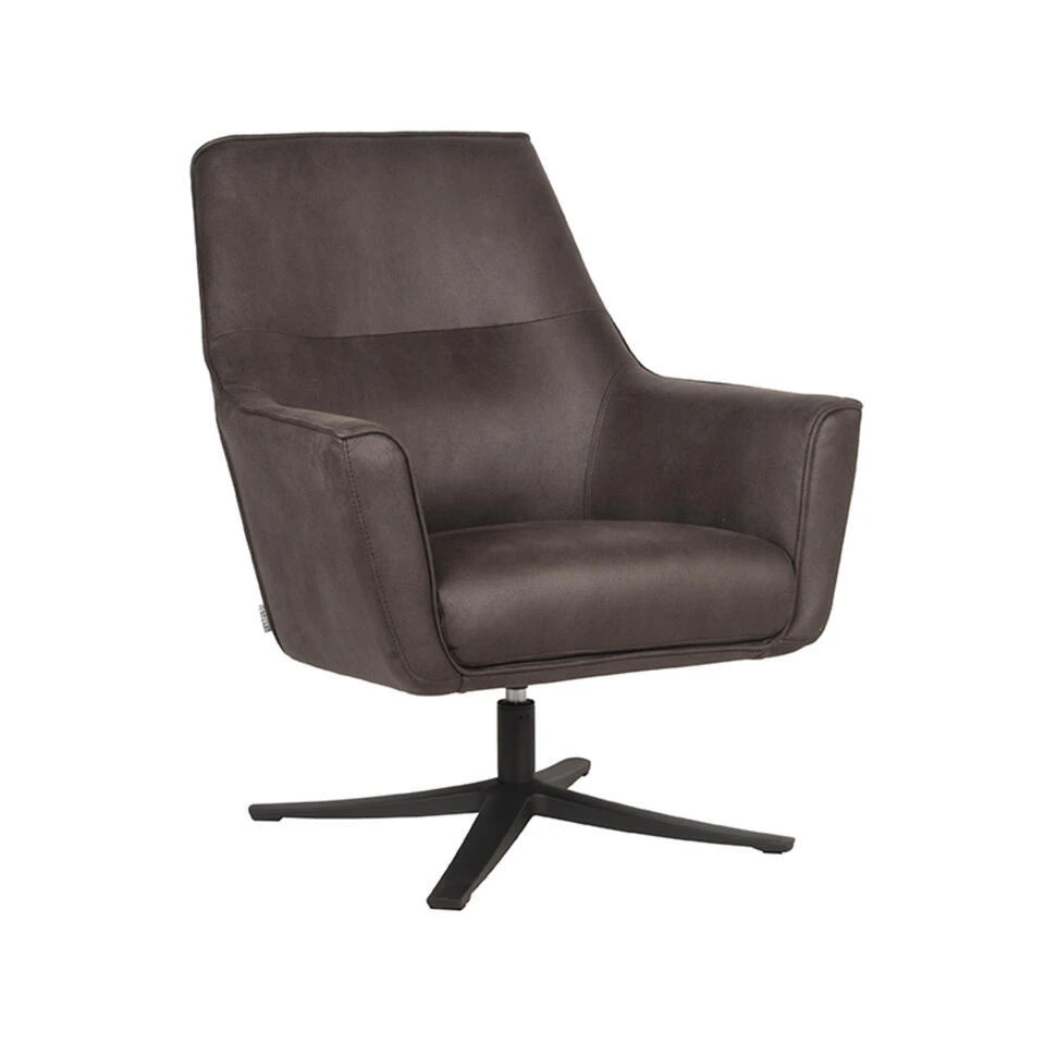 LABEL51 Fauteuil Tod - Antraciet - Microfiber 1 LABEL51 Fauteuil Tod - Antraciet - Microfiber