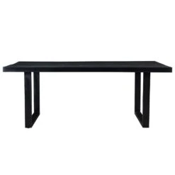Livingfurn - Eetkamertafel Kala - U-Poten - Mangohout - 200 Cm - Zwart -Leenbakker Winkel 1000028989 0101