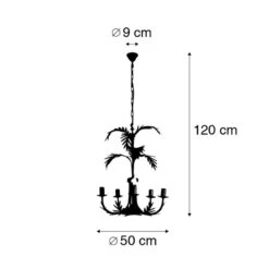 QAZQA Vintage Kroonluchter Goud 5-lichts - Botanica -Leenbakker Winkel 1000031859 0102