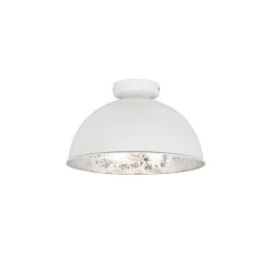 QAZQA Plafondlamp Wit Met Zilver 30 Cm - Magna Basic