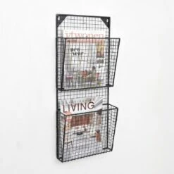 LOFT42 Maggy Gaas Tijdschriftenrek Large - Metaal - Zwart - 2 Vaks -Leenbakker Winkel 1000032511 0101