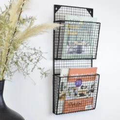 LOFT42 Maggy Gaas Tijdschriftenrek Large - Metaal - Zwart - 2 Vaks -Leenbakker Winkel 1000032511 0103