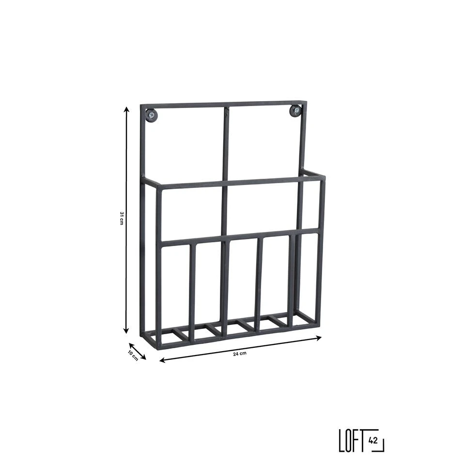 LOFT42 Maggy Tijdschriftenrek Small - Metaal - Mat Zwart 2 LOFT42 Maggy Tijdschriftenrek Small - Metaal - Mat Zwart - Afbeelding 2
