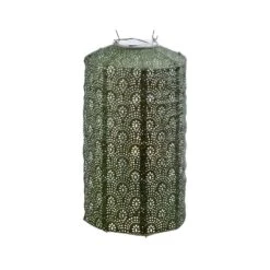 Lumiz Solar Lampion Fan Cylinder - Solar Tuinverlichting - 18 Cm - Licht Groen