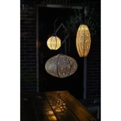 Lumiz Solar Lampion Bazaar Long Oval - Solar Tuinverlichting - 20 Cm - Koper -Leenbakker Winkel 1000033346 0111