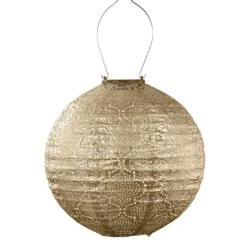 Lumiz Solar Buitenlampion Bazaar Rond - Solar Tuinverlichting - 30 Cm - Goud