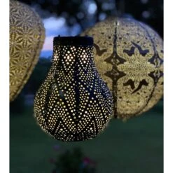 Lumiz Solar Buitenlampion Ikat Bulb - Solar Tuinverlichting - 16 Cm - Petrol -Leenbakker Winkel 1000033358 0110