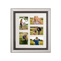 Beliani Fotolijst DALABA - Zilver Glas