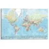 Schilderij Wereldkaart 1 60x90 Cm Blauw