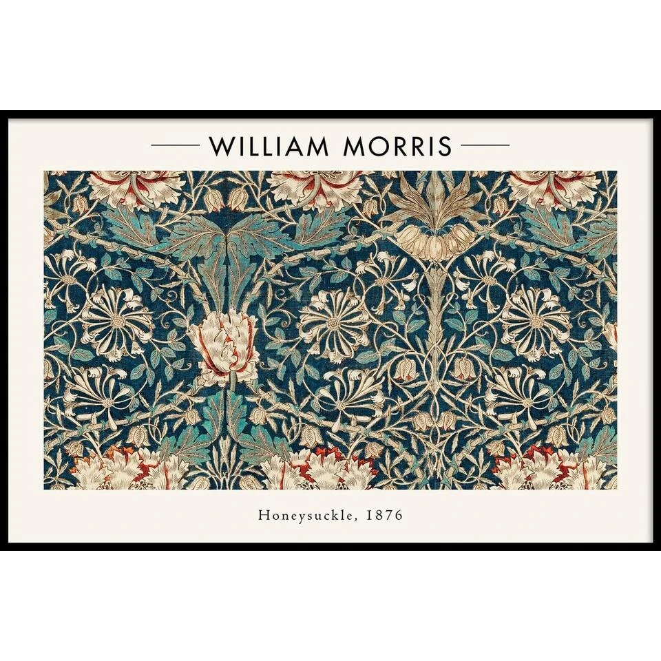 Walljar - William Morris - Honeysuckle - Poster Met Lijst / 40 X 60 Cm 1 Walljar - William Morris - Honeysuckle - Poster Met Lijst / 40 X 60 Cm