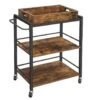 Parya Home - Serveerwagen - 3 Lagen - Met Wieltjes - Industrieel