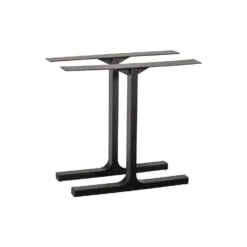 WOOOD Tablo T-poot - Metaal - Zwart - Set Van 2