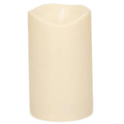 Cepewa Stompkaars - LED - Ivoor Kleurig - Met Timer - 12 Cm