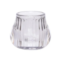 Cosy @ Home Theelichthouder - Glas - Grijs - Rond - 8 Cm