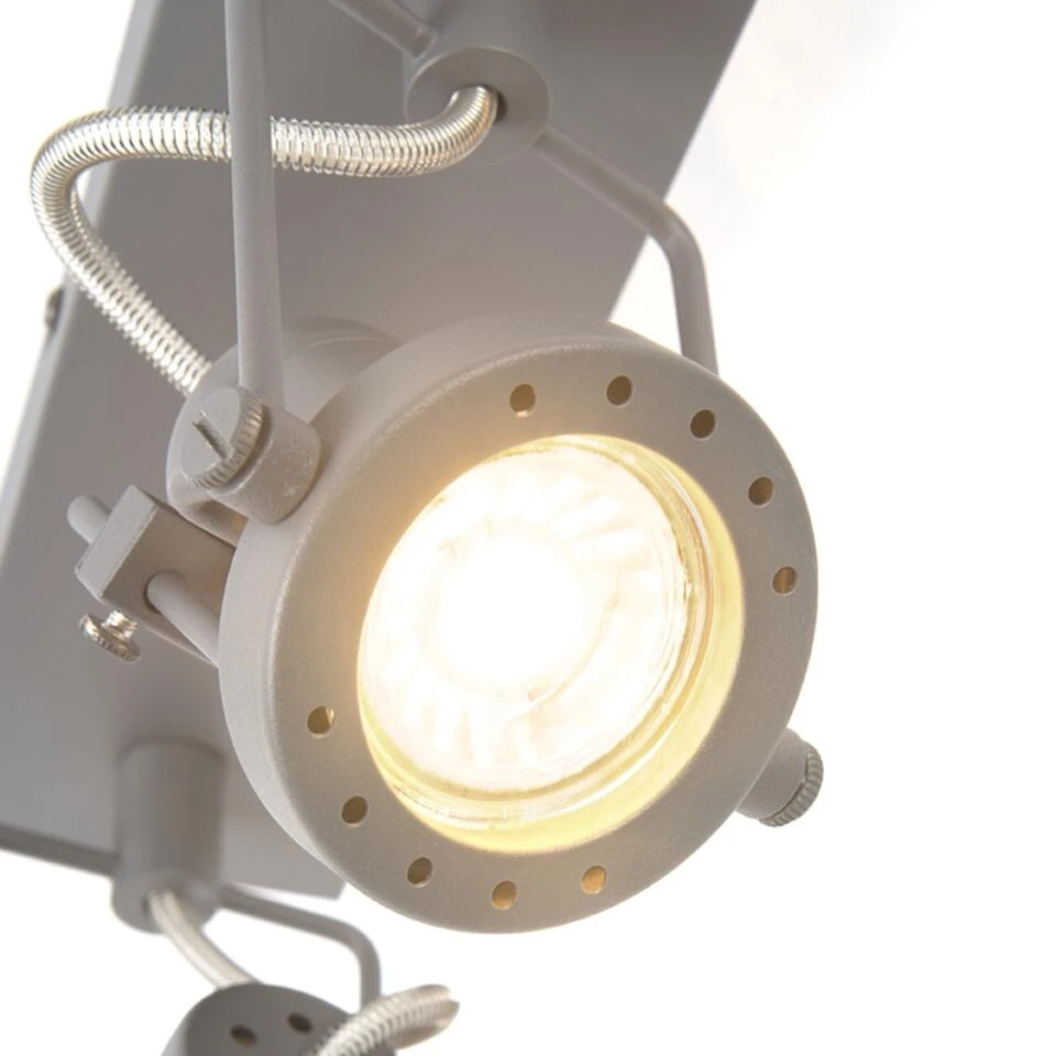 QAZQA Industriële Spot Antraciet 2-lichts Draai- En Kantelbaar - Suplux 4 QAZQA Industriële Spot Antraciet 2-lichts Draai- En Kantelbaar - Suplux - Afbeelding 4