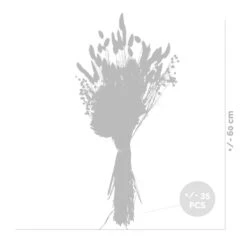 Droogboeket – Zwart/wit – Maat L – Hoogte 60 CM -Leenbakker Winkel 1000041310 0102