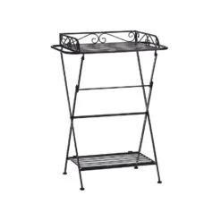 Beliani Bijzettafel ANCUD - Zwart Ijzer